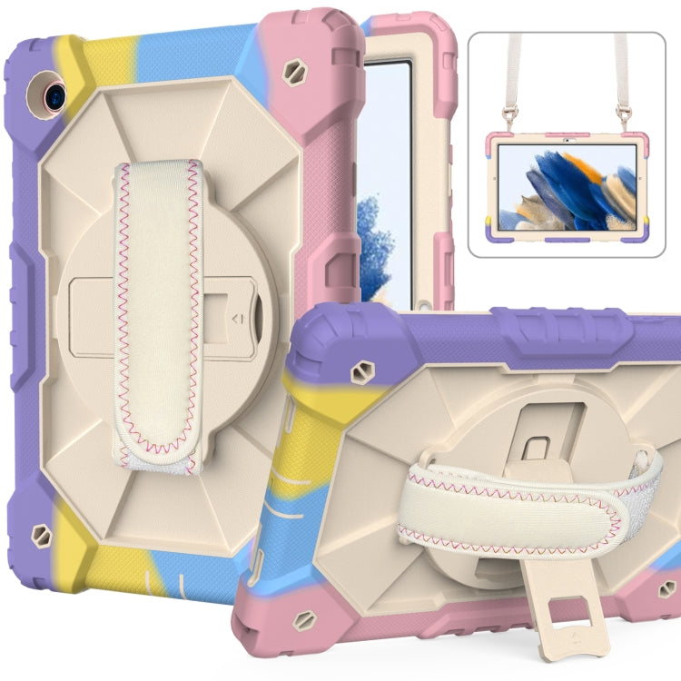 For Samsung Galaxy Tab A8 10.5 2021 X200 Contrast Color Robot Silicone + PC Tablet Case
