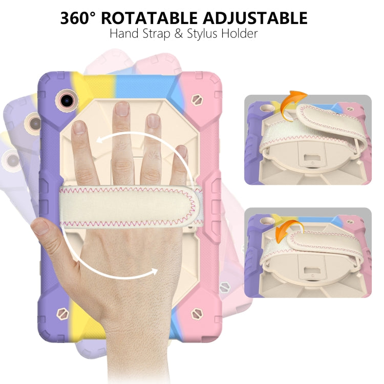 For Samsung Galaxy Tab A8 10.5 2021 X200 Contrast Color Robot Silicone + PC Tablet Case