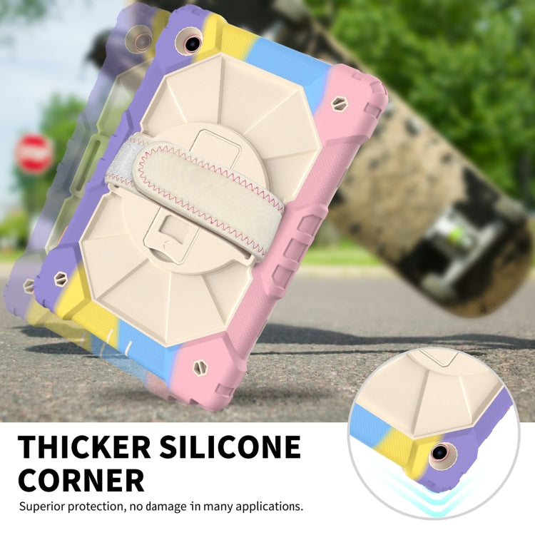 For Samsung Galaxy Tab A8 10.5 2021 X200 Contrast Color Robot Silicone + PC Tablet Case
