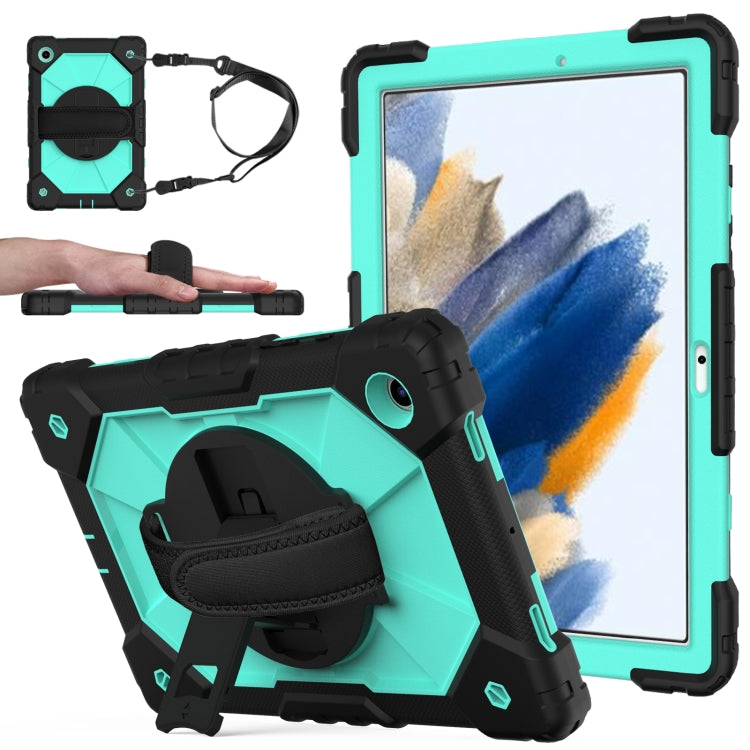 For Samsung Galaxy Tab A8 10.5 2021 X200 Contrast Color Robot Silicone + PC Tablet Case