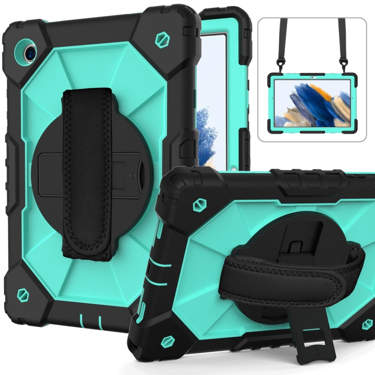 For Samsung Galaxy Tab A8 10.5 2021 X200 Contrast Color Robot Silicone + PC Tablet Case