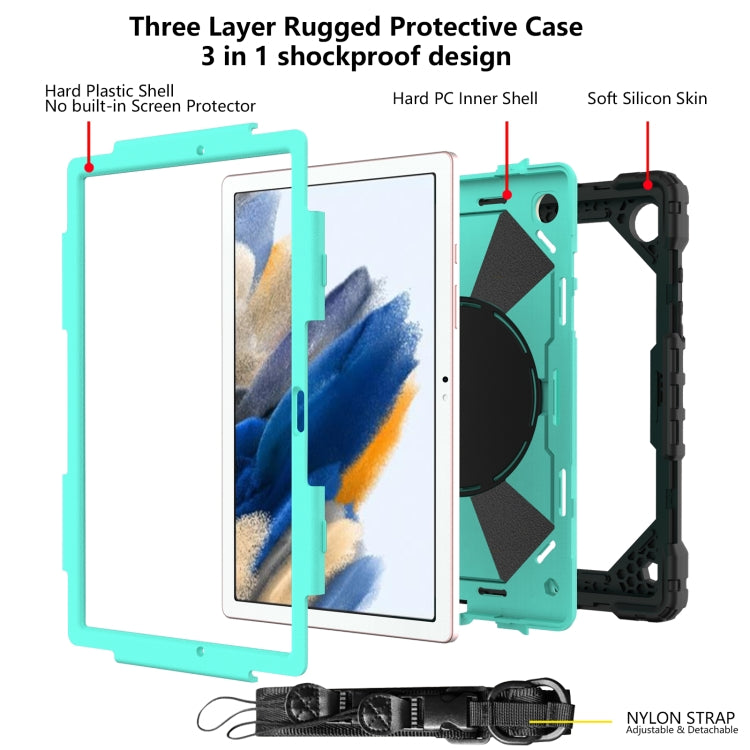 For Samsung Galaxy Tab A8 10.5 2021 X200 Contrast Color Robot Silicone + PC Tablet Case