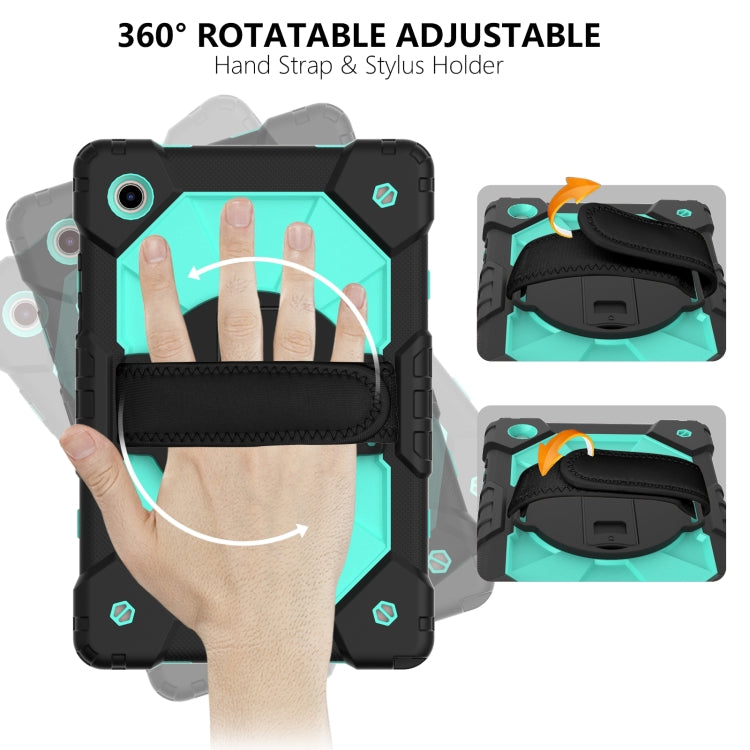 For Samsung Galaxy Tab A8 10.5 2021 X200 Contrast Color Robot Silicone + PC Tablet Case