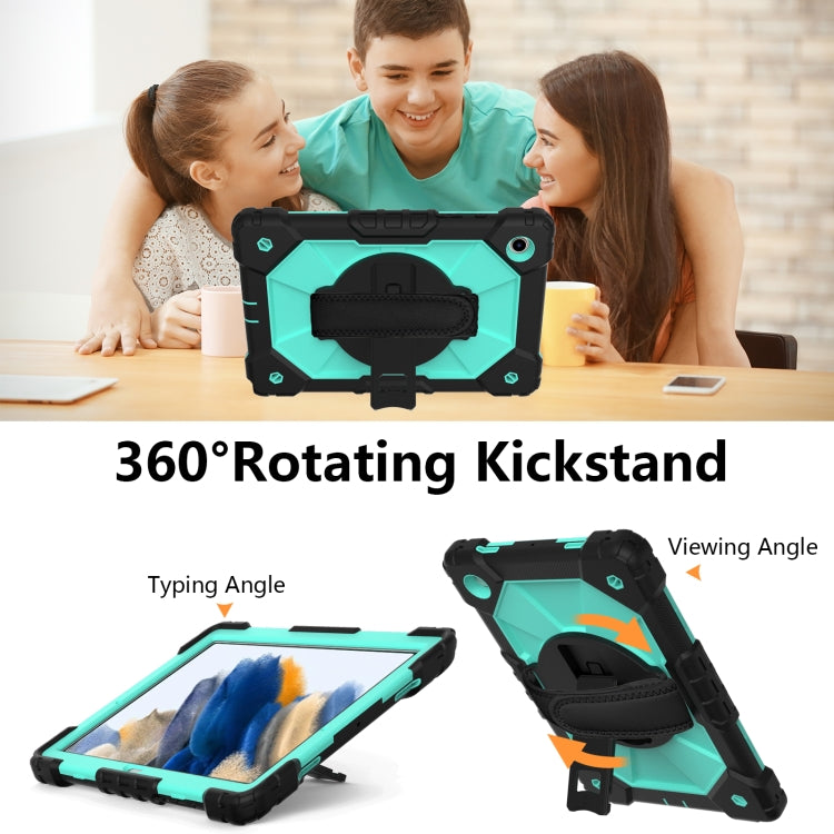 For Samsung Galaxy Tab A8 10.5 2021 X200 Contrast Color Robot Silicone + PC Tablet Case