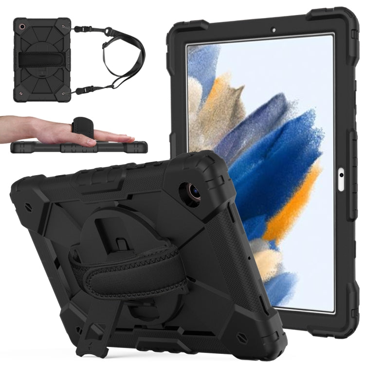 For Samsung Galaxy Tab A8 10.5 2021 X200 Contrast Color Robot Silicone + PC Tablet Case