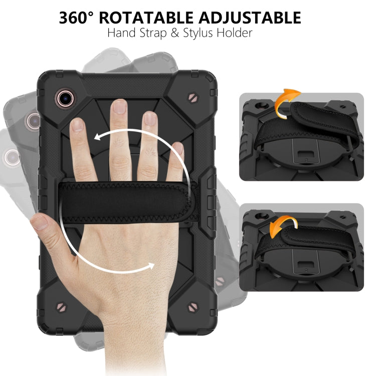 For Samsung Galaxy Tab A8 10.5 2021 X200 Contrast Color Robot Silicone + PC Tablet Case