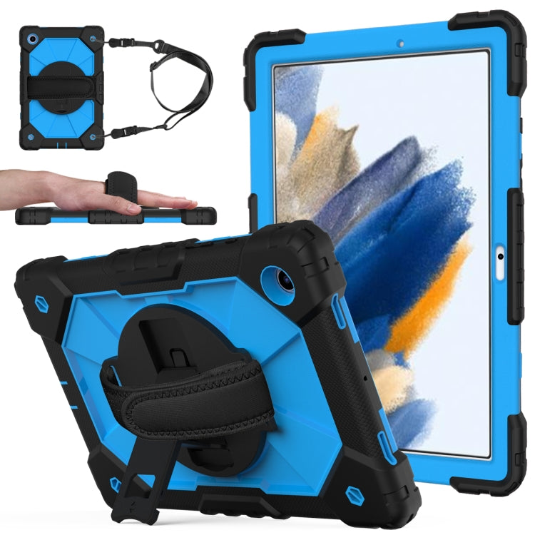 For Samsung Galaxy Tab A8 10.5 2021 X200 Contrast Color Robot Silicone + PC Tablet Case