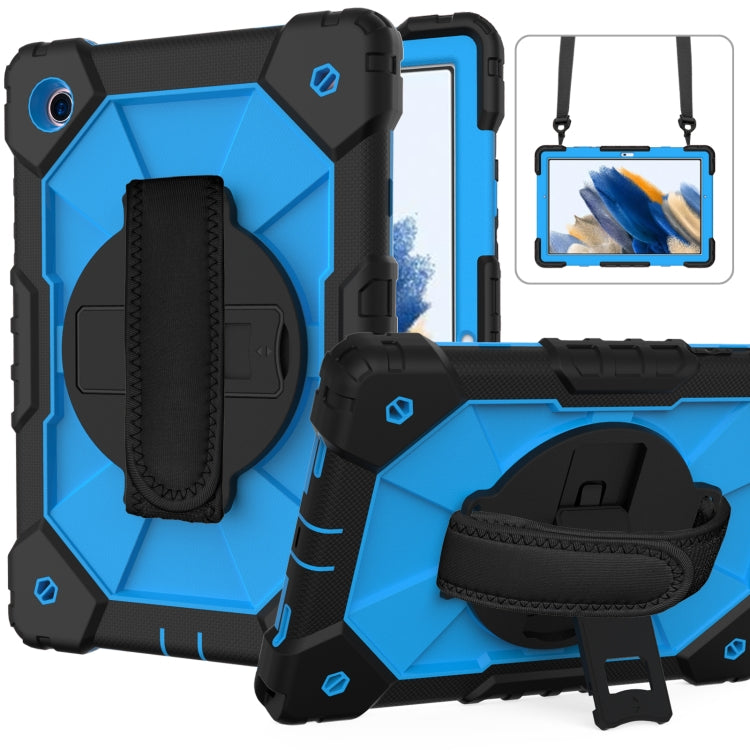 For Samsung Galaxy Tab A8 10.5 2021 X200 Contrast Color Robot Silicone + PC Tablet Case