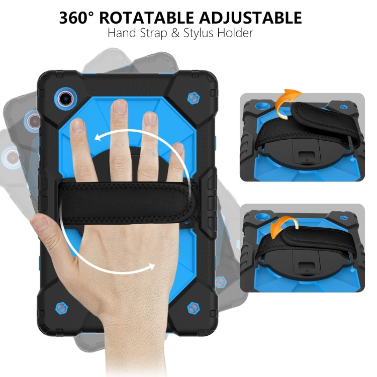 For Samsung Galaxy Tab A8 10.5 2021 X200 Contrast Color Robot Silicone + PC Tablet Case
