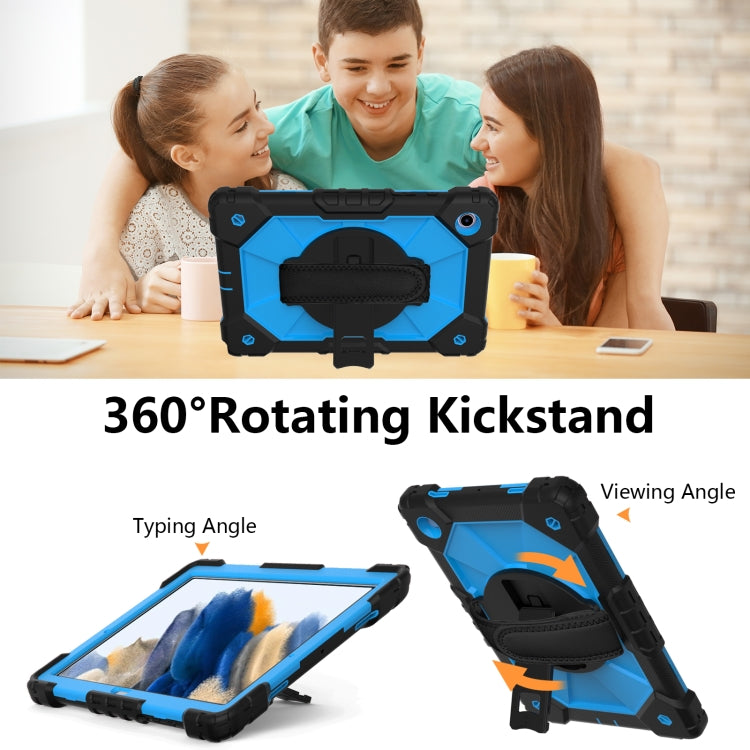 For Samsung Galaxy Tab A8 10.5 2021 X200 Contrast Color Robot Silicone + PC Tablet Case