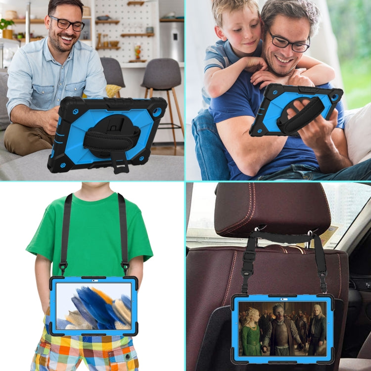 For Samsung Galaxy Tab A8 10.5 2021 X200 Contrast Color Robot Silicone + PC Tablet Case
