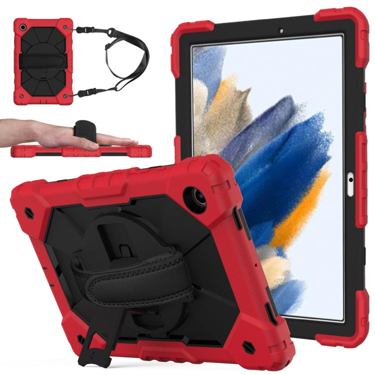 For Samsung Galaxy Tab A8 10.5 2021 X200 Contrast Color Robot Silicone + PC Tablet Case