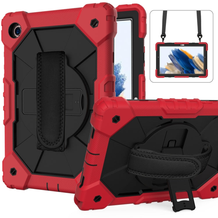 For Samsung Galaxy Tab A8 10.5 2021 X200 Contrast Color Robot Silicone + PC Tablet Case