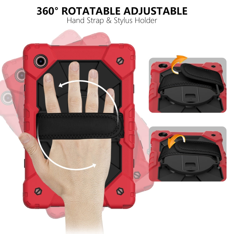 For Samsung Galaxy Tab A8 10.5 2021 X200 Contrast Color Robot Silicone + PC Tablet Case
