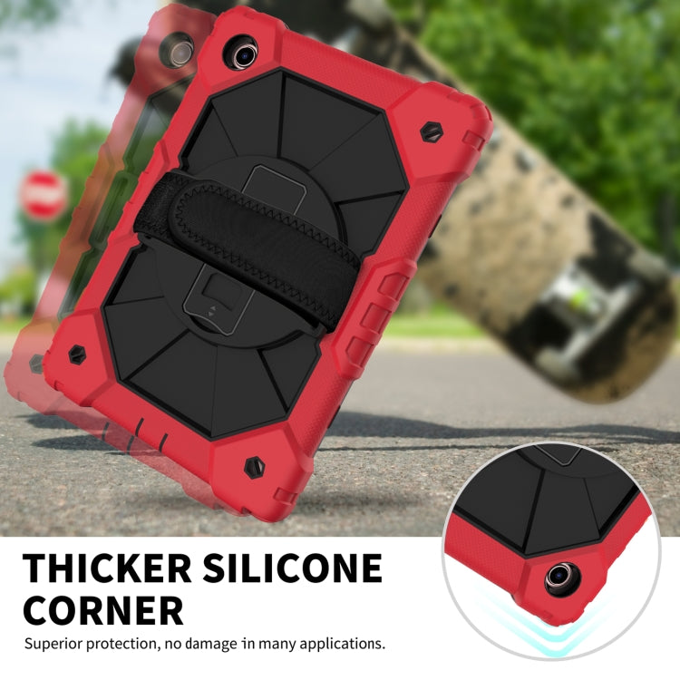 For Samsung Galaxy Tab A8 10.5 2021 X200 Contrast Color Robot Silicone + PC Tablet Case