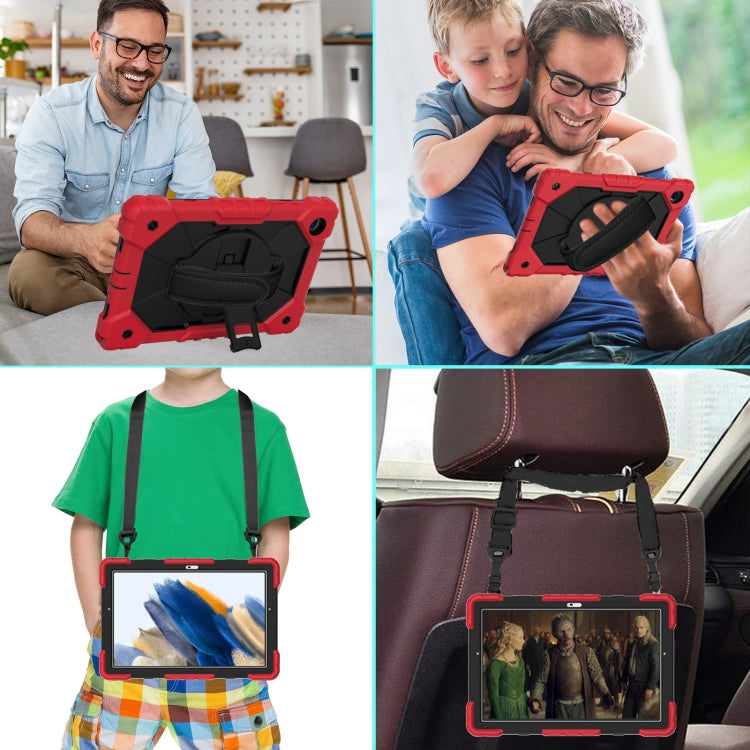 For Samsung Galaxy Tab A8 10.5 2021 X200 Contrast Color Robot Silicone + PC Tablet Case