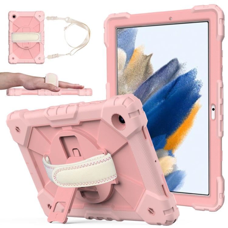 For Samsung Galaxy Tab A8 10.5 2021 X200 Contrast Color Robot Silicone + PC Tablet Case