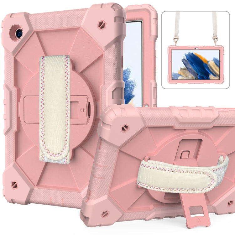 For Samsung Galaxy Tab A8 10.5 2021 X200 Contrast Color Robot Silicone + PC Tablet Case
