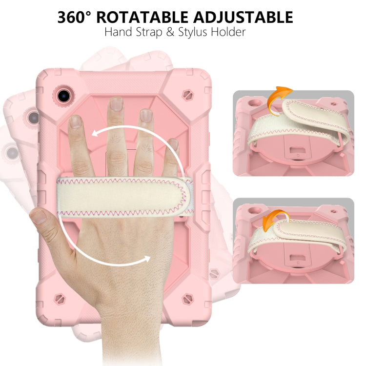 For Samsung Galaxy Tab A8 10.5 2021 X200 Contrast Color Robot Silicone + PC Tablet Case
