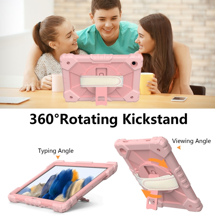 For Samsung Galaxy Tab A8 10.5 2021 X200 Contrast Color Robot Silicone + PC Tablet Case
