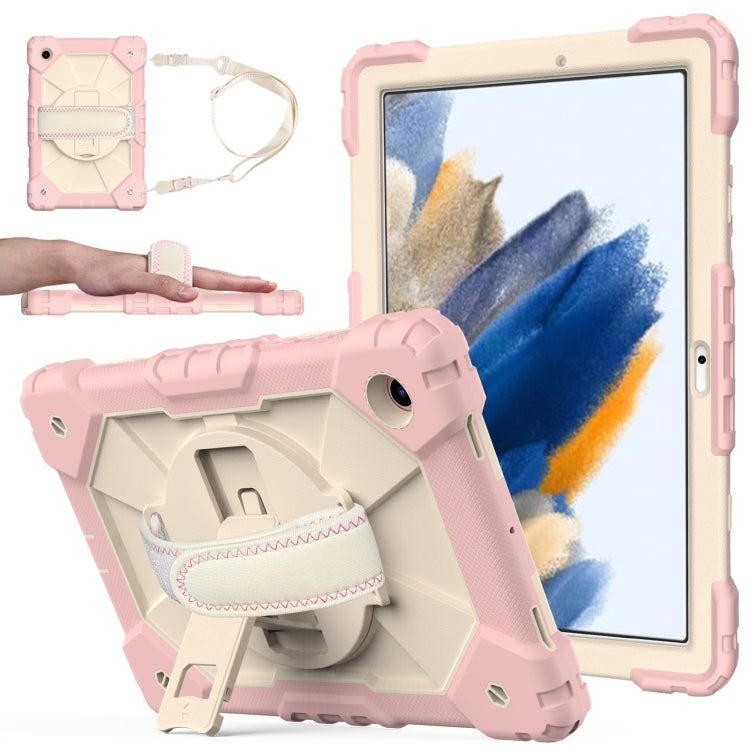 For Samsung Galaxy Tab A8 10.5 2021 X200 Contrast Color Robot Silicone + PC Tablet Case