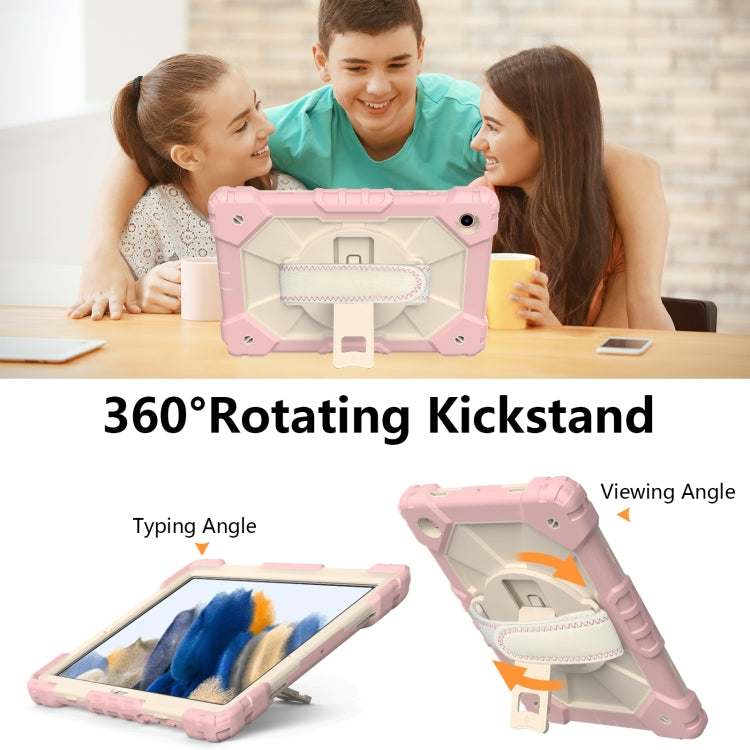 For Samsung Galaxy Tab A8 10.5 2021 X200 Contrast Color Robot Silicone + PC Tablet Case