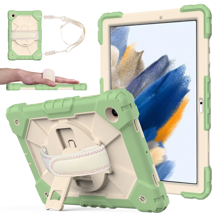 For Samsung Galaxy Tab A8 10.5 2021 X200 Contrast Color Robot Silicone + PC Tablet Case