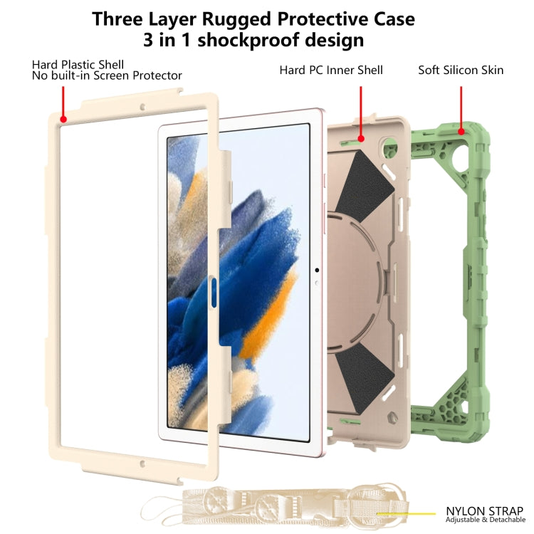 For Samsung Galaxy Tab A8 10.5 2021 X200 Contrast Color Robot Silicone + PC Tablet Case