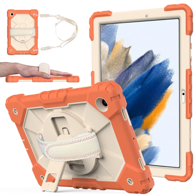 For Samsung Galaxy Tab A8 10.5 2021 X200 Contrast Color Robot Silicone + PC Tablet Case