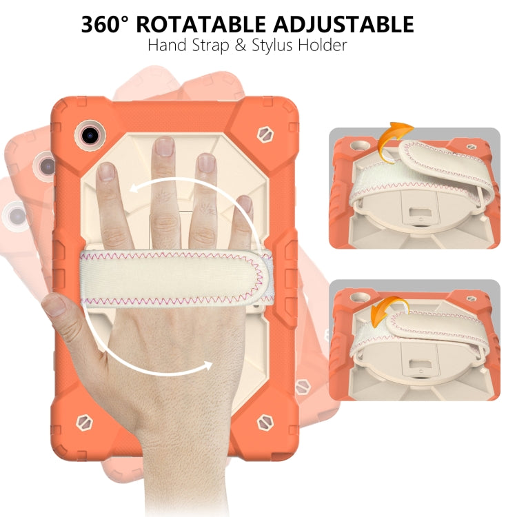 For Samsung Galaxy Tab A8 10.5 2021 X200 Contrast Color Robot Silicone + PC Tablet Case