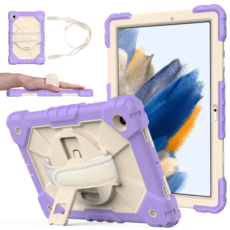 For Samsung Galaxy Tab A8 10.5 2021 X200 Contrast Color Robot Silicone + PC Tablet Case
