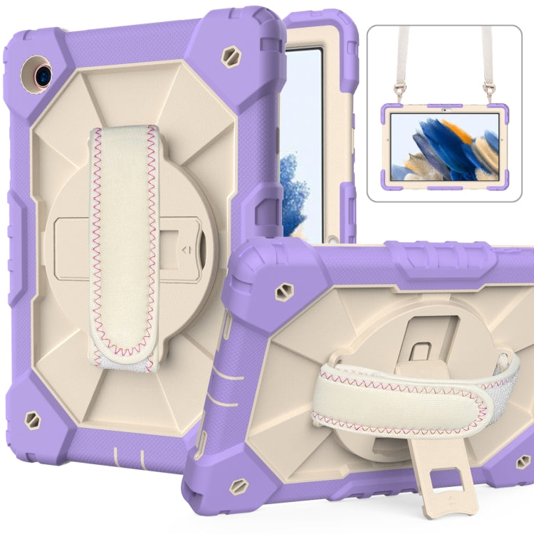 For Samsung Galaxy Tab A8 10.5 2021 X200 Contrast Color Robot Silicone + PC Tablet Case