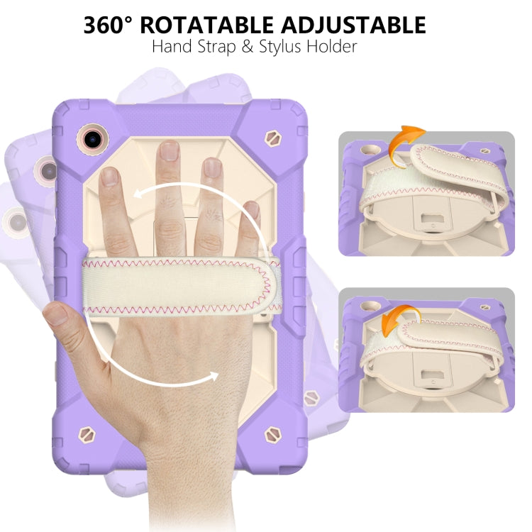 For Samsung Galaxy Tab A8 10.5 2021 X200 Contrast Color Robot Silicone + PC Tablet Case