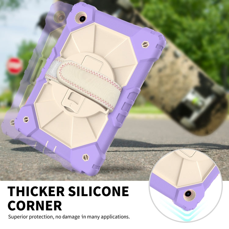 For Samsung Galaxy Tab A8 10.5 2021 X200 Contrast Color Robot Silicone + PC Tablet Case