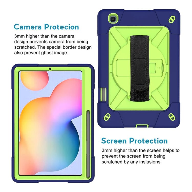 For Samsung Galaxy Tab S6 Lite P610 Contrast Color Robot Silicone + PC Tablet Case