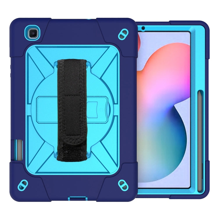 For Samsung Galaxy Tab S6 Lite P610 Contrast Color Robot Silicone + PC Tablet Case