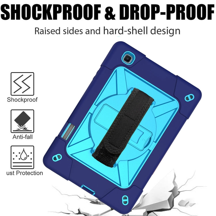 For Samsung Galaxy Tab S6 Lite P610 Contrast Color Robot Silicone + PC Tablet Case