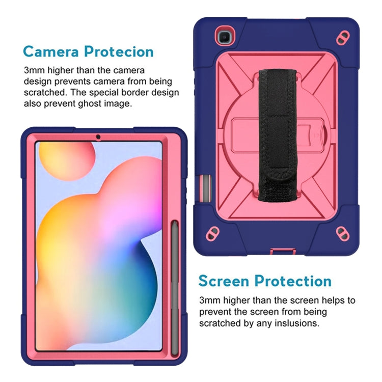 For Samsung Galaxy Tab S6 Lite P610 Contrast Color Robot Silicone + PC Tablet Case