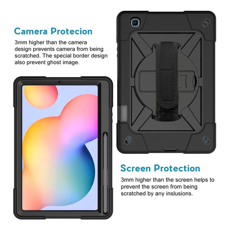 For Samsung Galaxy Tab S6 Lite P610 Contrast Color Robot Silicone + PC Tablet Case
