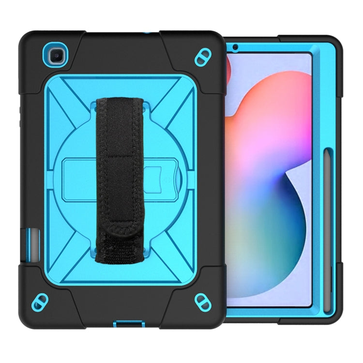 For Samsung Galaxy Tab S6 Lite P610 Contrast Color Robot Silicone + PC Tablet Case