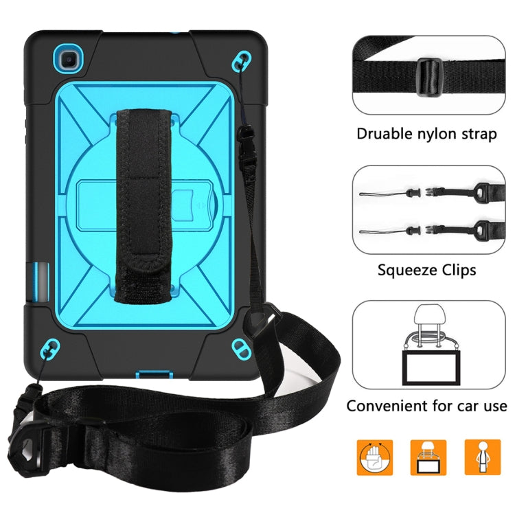 For Samsung Galaxy Tab S6 Lite P610 Contrast Color Robot Silicone + PC Tablet Case