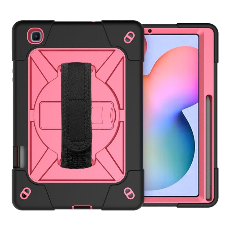 For Samsung Galaxy Tab S6 Lite P610 Contrast Color Robot Silicone + PC Tablet Case