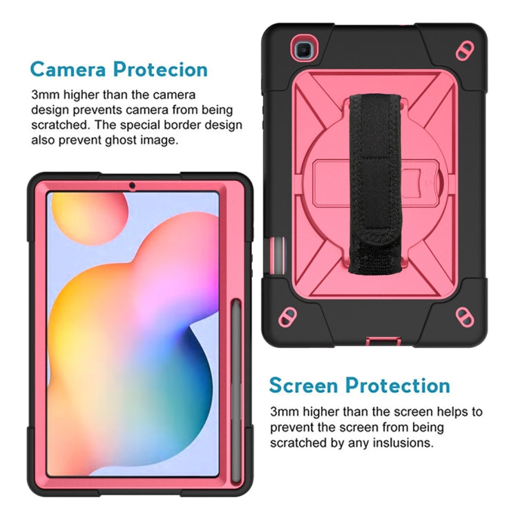 For Samsung Galaxy Tab S6 Lite P610 Contrast Color Robot Silicone + PC Tablet Case