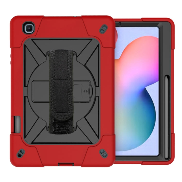 For Samsung Galaxy Tab S6 Lite P610 Contrast Color Robot Silicone + PC Tablet Case