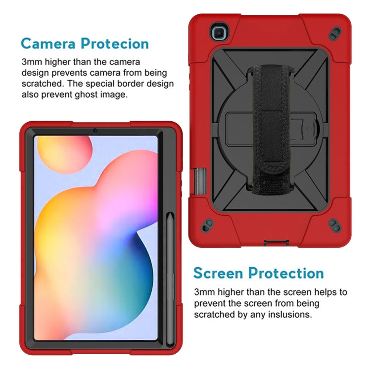 For Samsung Galaxy Tab S6 Lite P610 Contrast Color Robot Silicone + PC Tablet Case