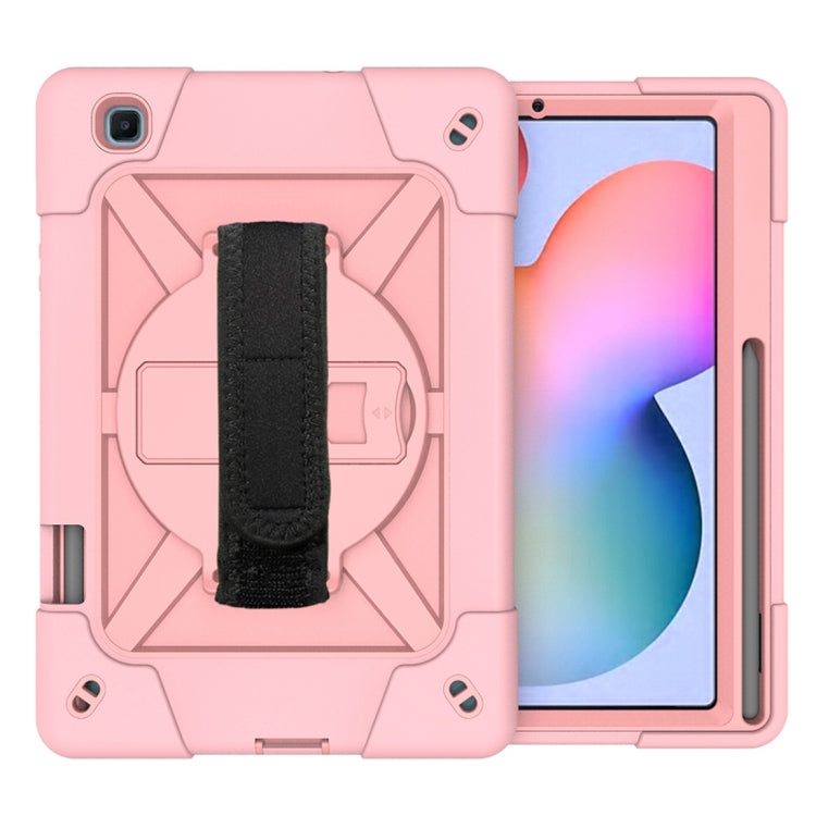For Samsung Galaxy Tab S6 Lite P610 Contrast Color Robot Silicone + PC Tablet Case