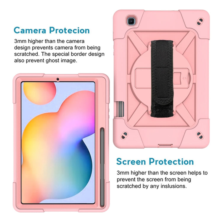 For Samsung Galaxy Tab S6 Lite P610 Contrast Color Robot Silicone + PC Tablet Case