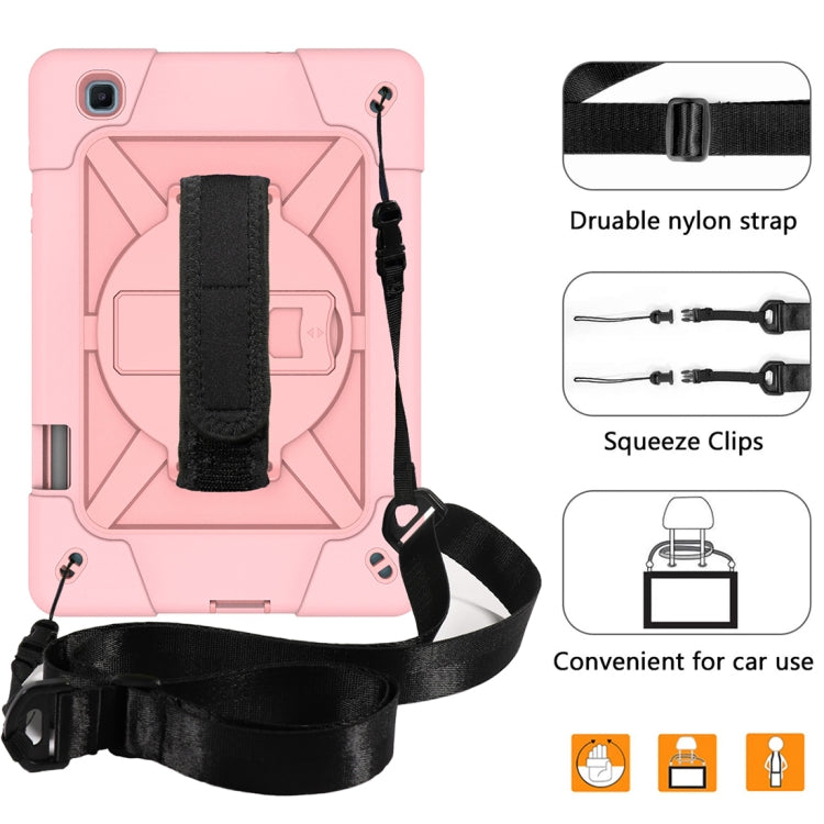 For Samsung Galaxy Tab S6 Lite P610 Contrast Color Robot Silicone + PC Tablet Case