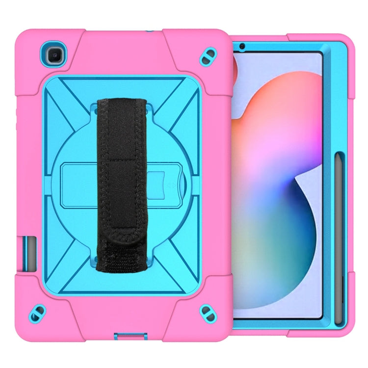 For Samsung Galaxy Tab S6 Lite P610 Contrast Color Robot Silicone + PC Tablet Case