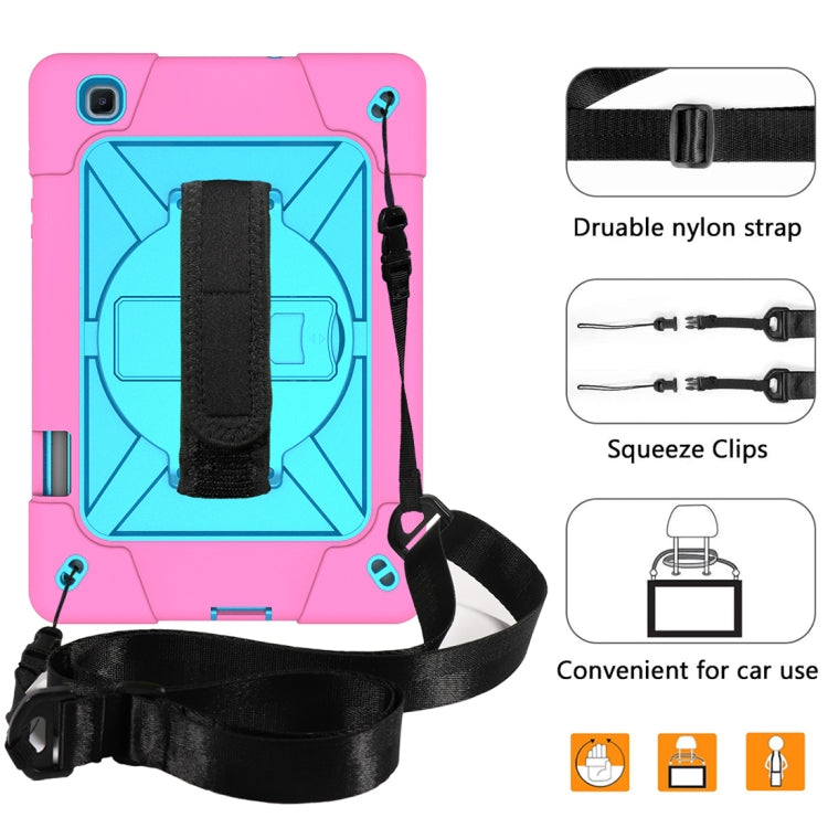 For Samsung Galaxy Tab S6 Lite P610 Contrast Color Robot Silicone + PC Tablet Case